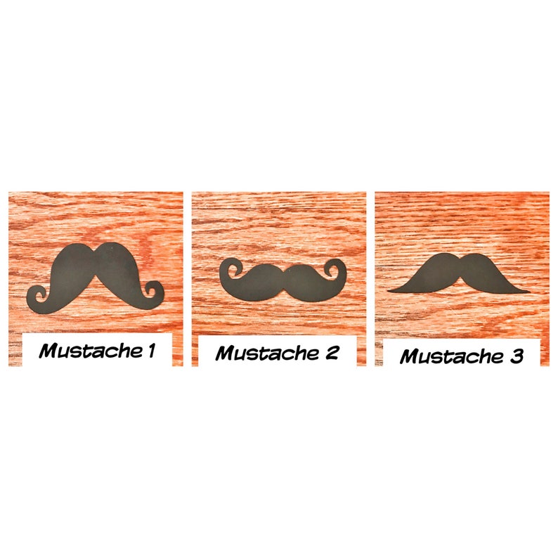 Mustache Cut Outs 15 Large 4 inch Mustache Die Cuts