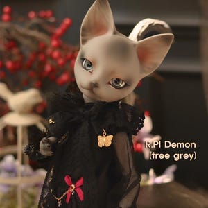 Demon (R.PI Type) 2025 – Tree Grey Fantasy BJD | Handmade Art Doll by PIPOS