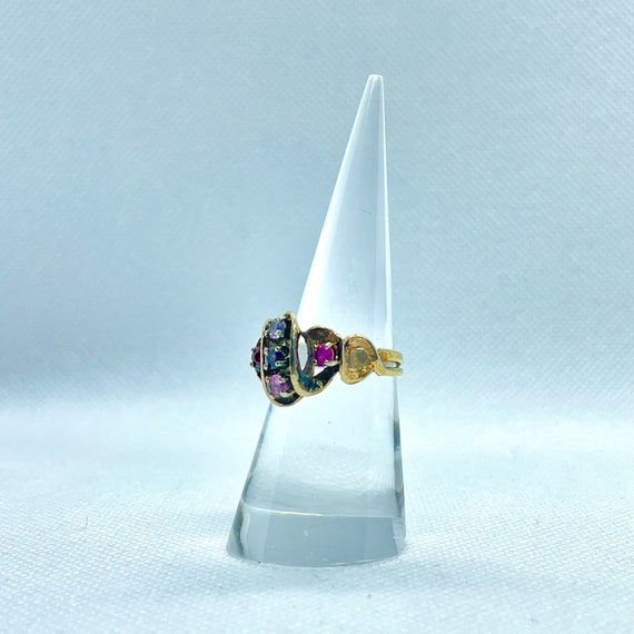Sterling Silver Color Gem Ring - image 2