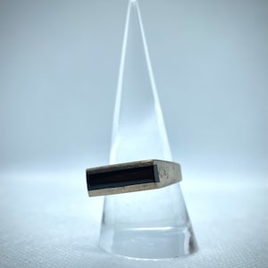 Sterling Silver Ring with Onyx Stone
