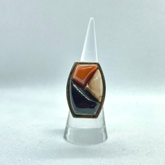 Multi Stone Sterling Silver Ring - image 2