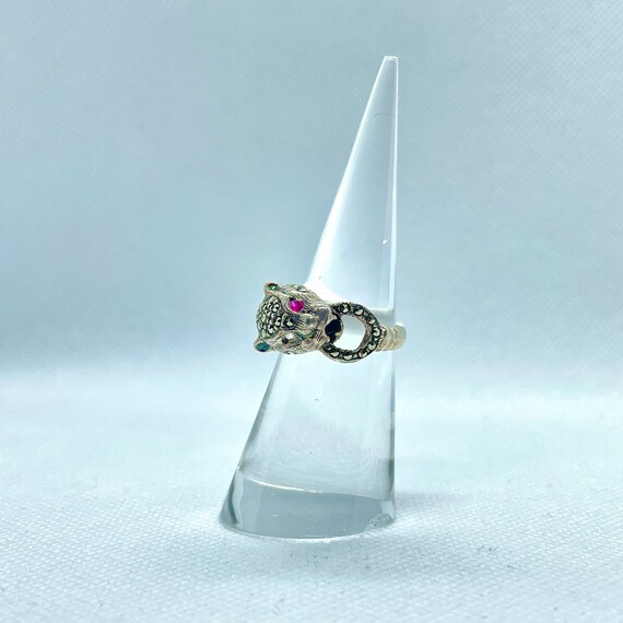 Sterling Silver Leopard Ring - image 2