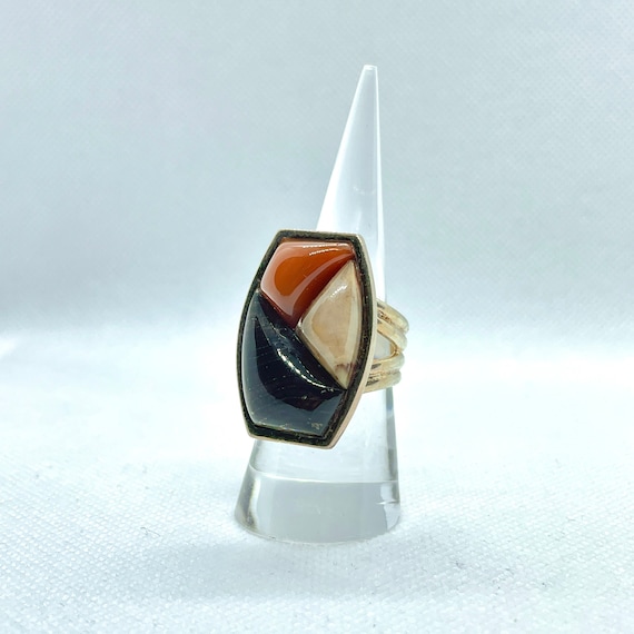 Multi Stone Sterling Silver Ring - image 1