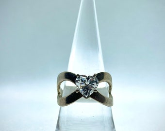 Bague coeur en argent sterling