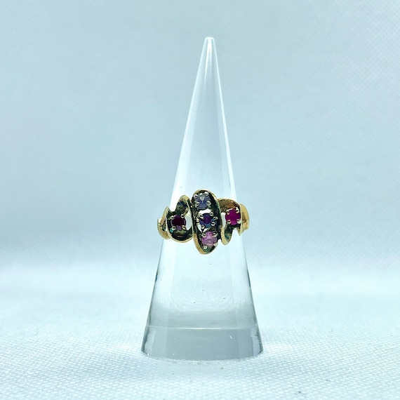 Sterling Silver Color Gem Ring - image 1