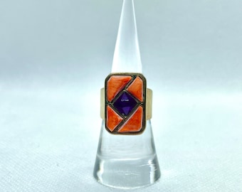 Ring i sterlingsilver med flera stenar