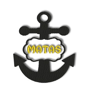 Anker Rahmen Vaters Tag nautischen Stickmuster Anker-Applikation
