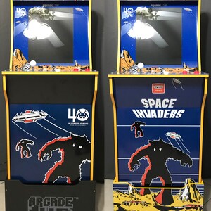 Arcade1up Riser Stickers Arcade1up Cabinet Riser Graphics Space Invaders Graphic Sticker Decal ...