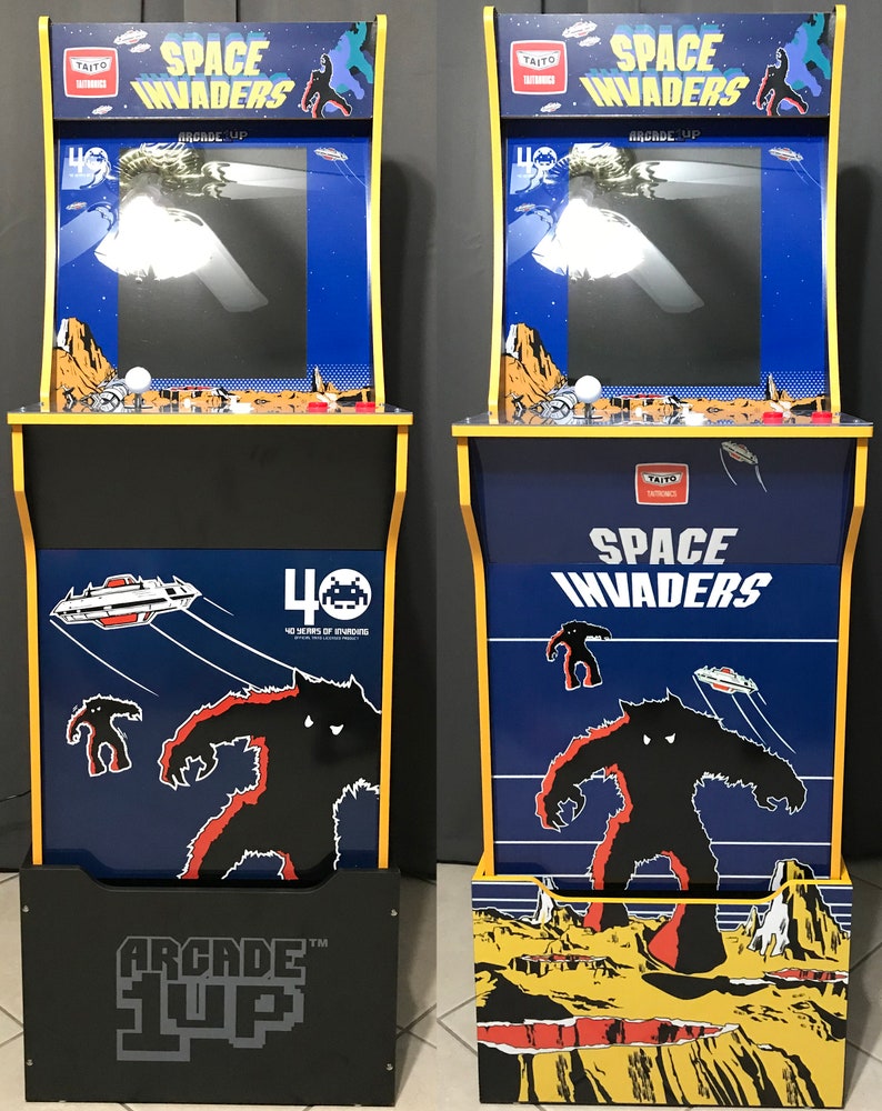 Arcade1up Cabinet Riser Graphics Space Invaders Graphic | Etsy