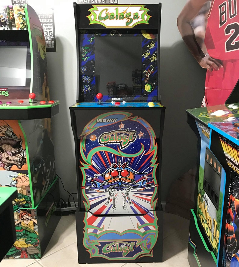 Arcade1up Custom Riser Arcade1up Cabinet Riser Graphics Galaga Galaxian Graphic - Etsy