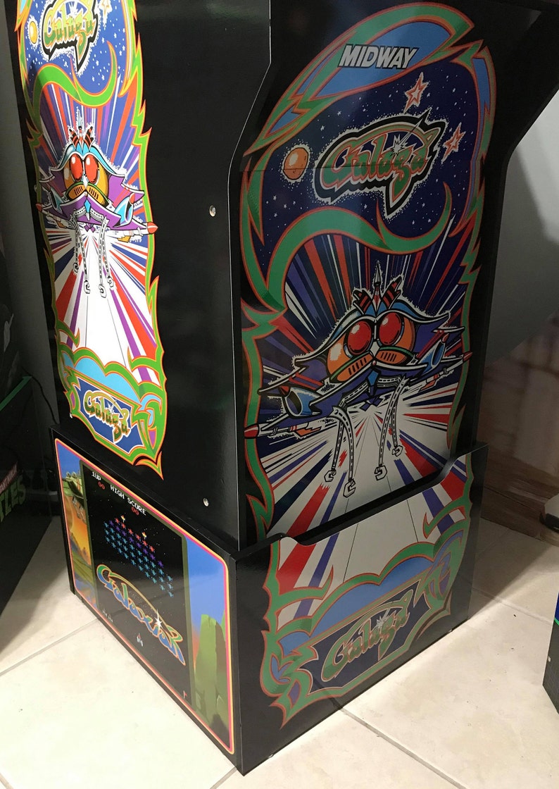 Arcade1up Cabinet Riser Graphics Galaga Galaxian Graphic | Etsy