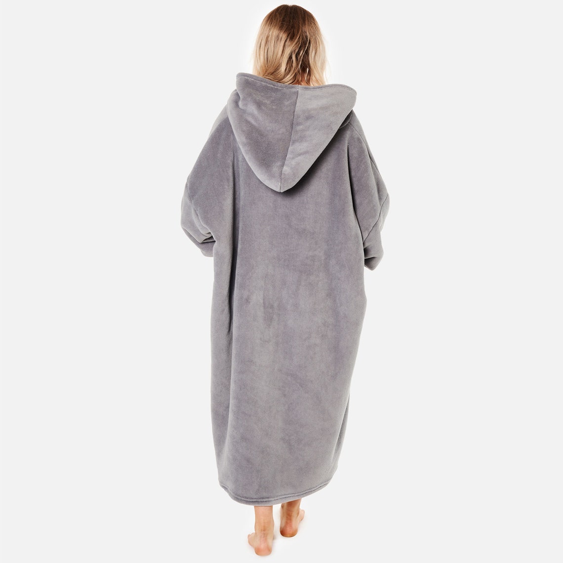 Super Soft Extra Long Hoodie Blanket Oversized Sherpa Fleece Etsy