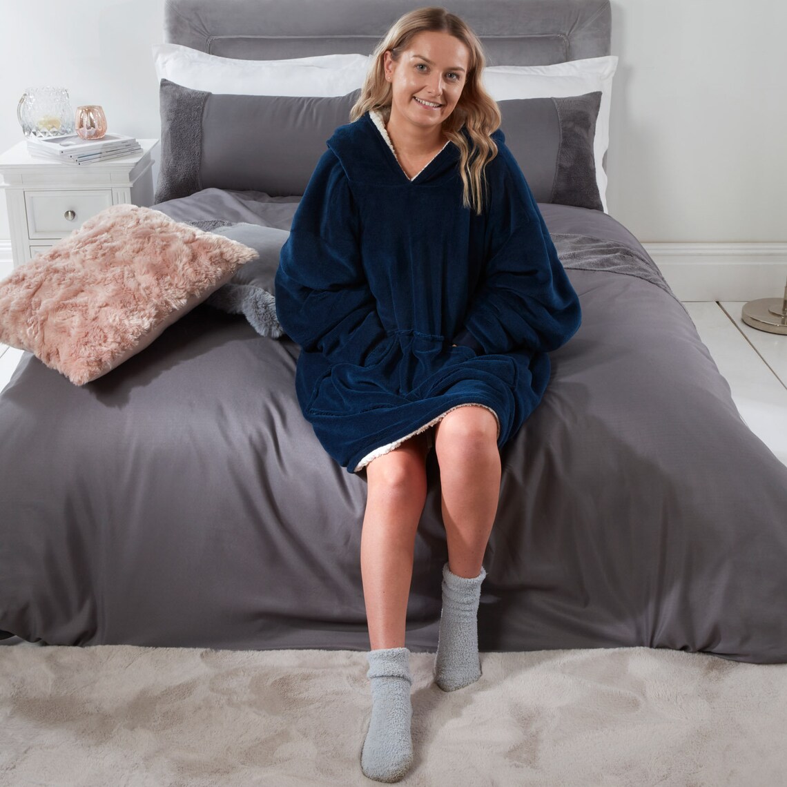 Oversized Hoodie Blanket UK Sienna Ultra Plush Reversible Etsy UK