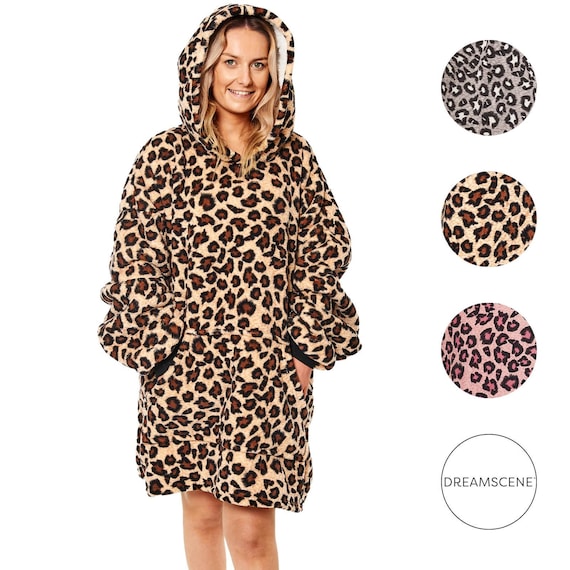 Leopard Beanie Cheetah Animal Print Soft Fleece Party Men 