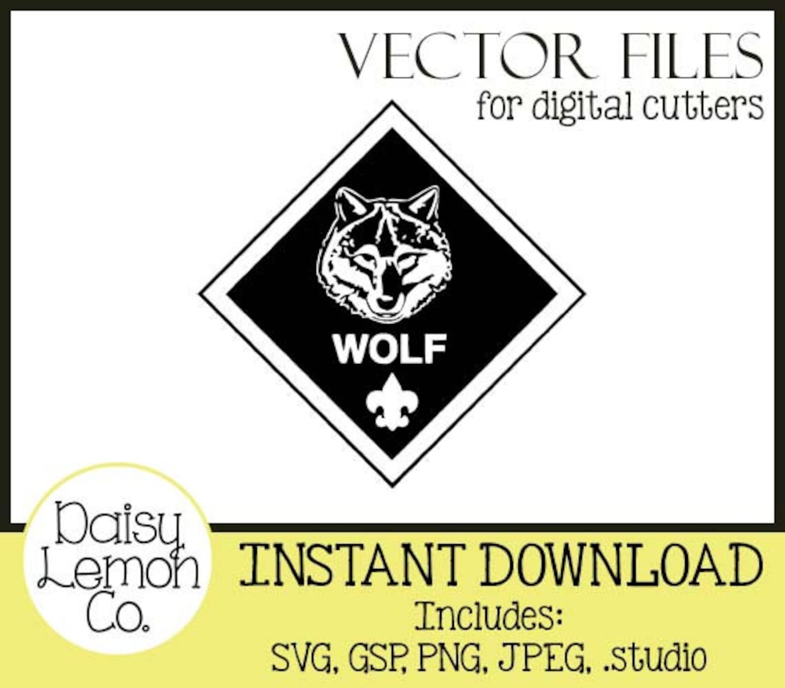 Vector File Wolf Insignia Scouts Cub Boy SVG Cutting Etsy