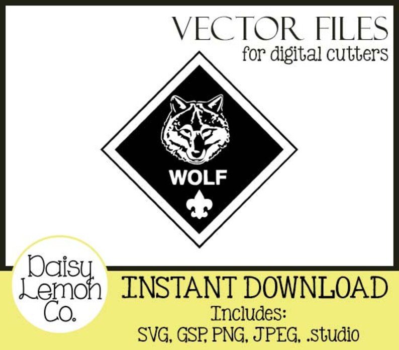 Download Vector File Wolf Insignia Scouts Cub Boy SVG Cutting | Etsy