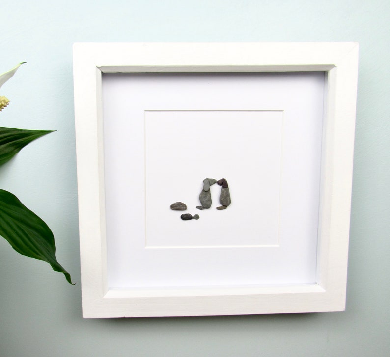 dog lover gift family art dog wall frame man/'s best friend dog present best friend puppy frame dog pebble picture pebble art