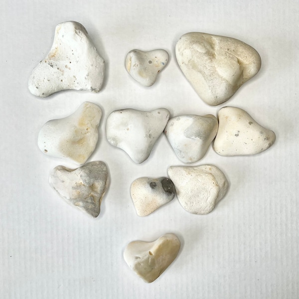 white heart pebbles, beach pebbles, Heart beach stones, Natural heart shape beach pebbles, Decorative beach stones, Wedding decor