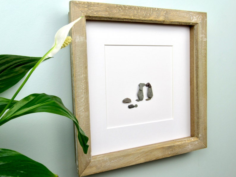 dog lover gift family art dog wall frame man/'s best friend dog present best friend puppy frame dog pebble picture pebble art