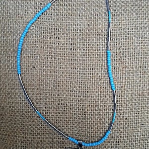 lNecklace beads granite blue eagle turquoise stone intelligence of aealls them adolescents balance