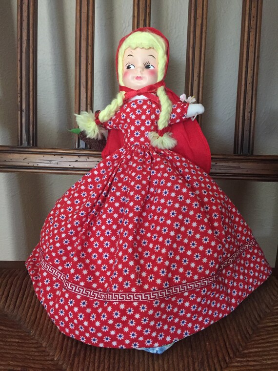 vintage red riding hood doll