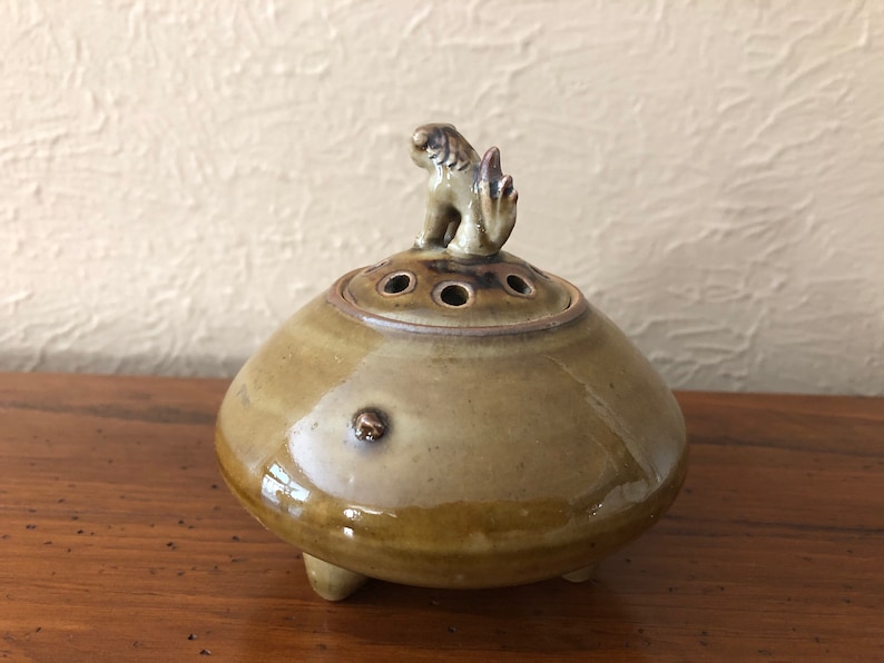 Incense Burner OMC Japan Komainu Lion Foo Dog Etsy