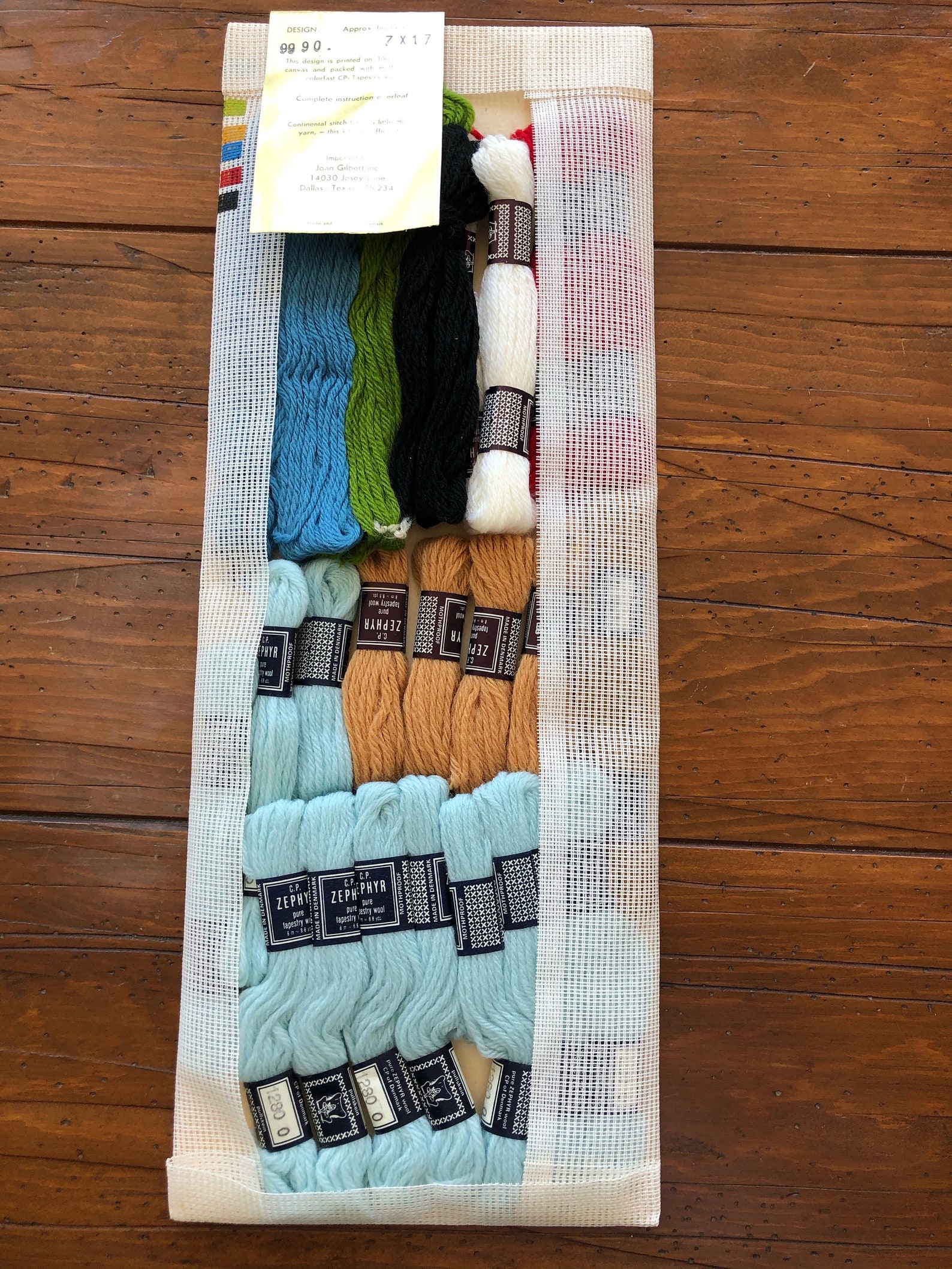 Danish Permin Needlepoint Kit - Vintage Complete With Pattern - Yarn ...