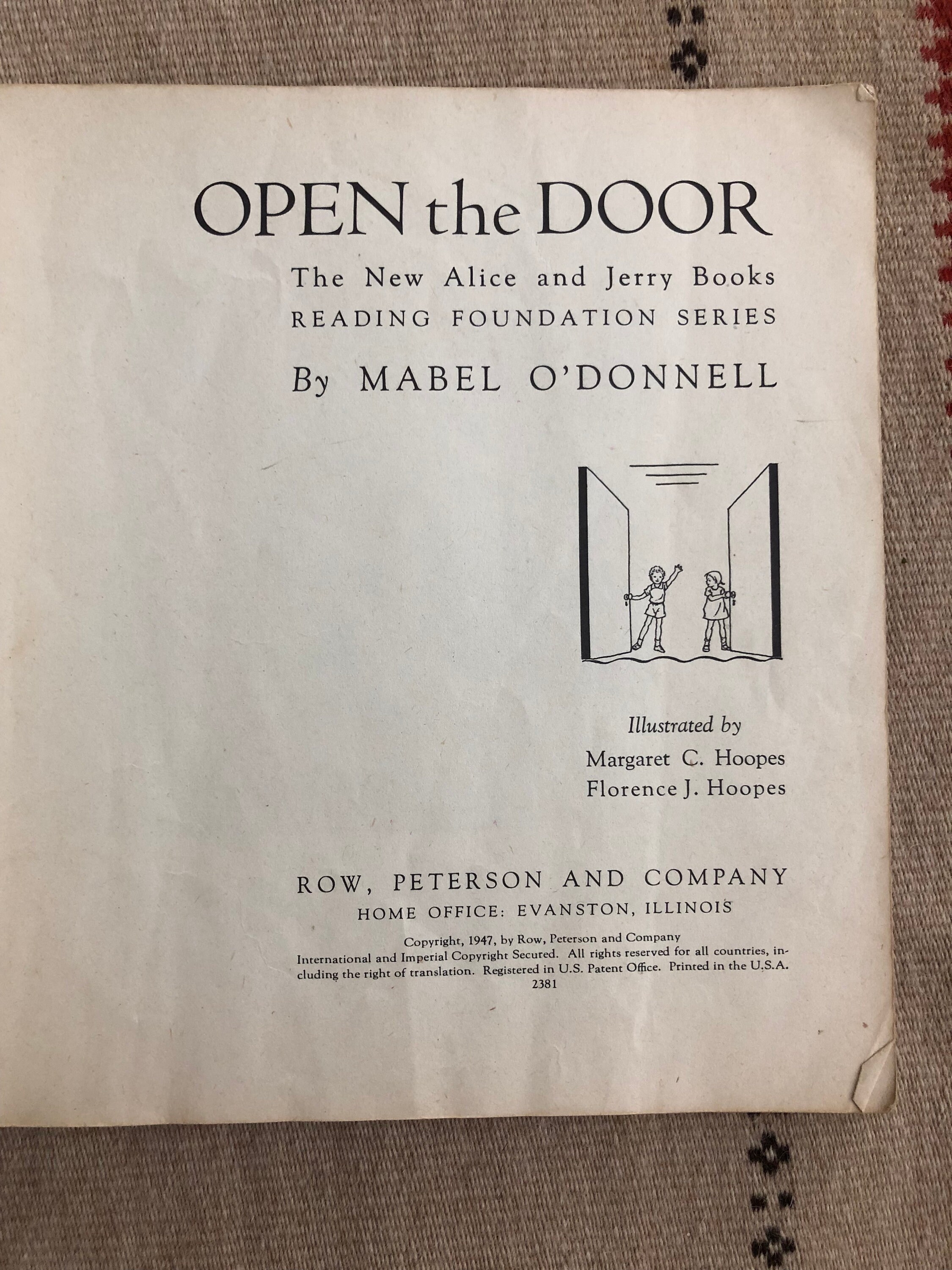 Open the Door Vintage Childrens book Beginning Reader Etsy