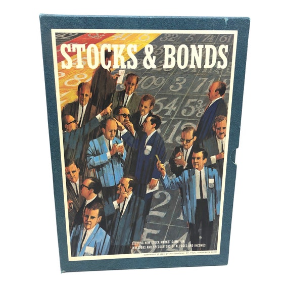Vintage STOCKS AND BONDS 3M Bookshelf Game 1964 Complete Etsy