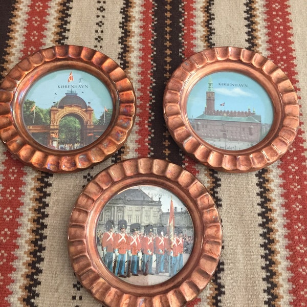 Vintage Danish Decorative Copper Wall Hangings - Tivoli Copenhagen Royal Guard