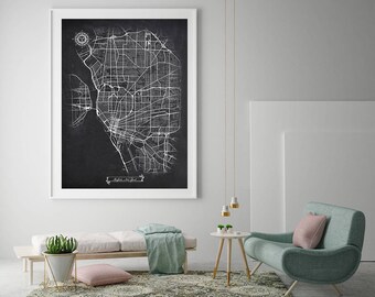 buffalo map etsy
