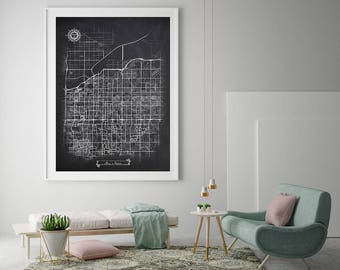 mesa az city map etsy