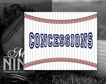baseball concessions etsy