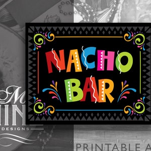 Fiesta Party Wedding Party Sign Printable, Nacho Bar Sign Download, Cinco de Mayo Party Signs, Nacho Party, Instant Download MP2