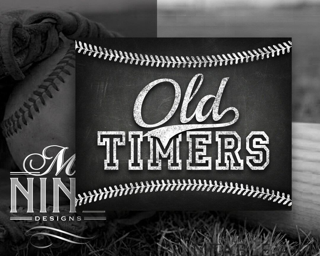 Buy Chalkboard Baseball Party Sign Printables Baseball OLD TIMERS Sign ...