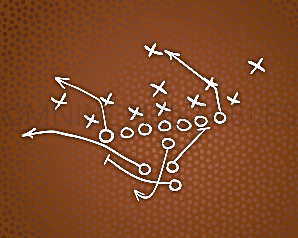 Football Wall Art Printables Football Playbook Printable Etsy