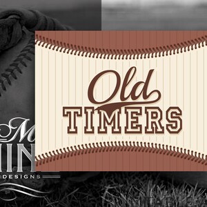 Vintage Baseball Party Schild Printables | Baseball OLD TIMERS Zeichen Downloads | Klassische Sport Printables | Baseball druckbare Kunst VBB3