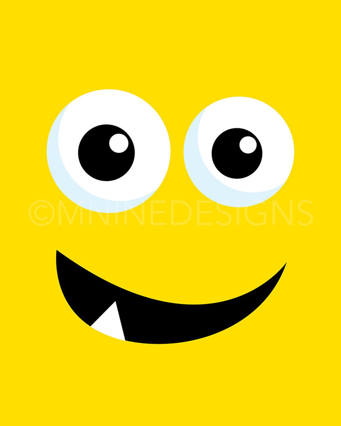 Yellow MONSTER Face Printable Monster Frame Art Monster - Etsy