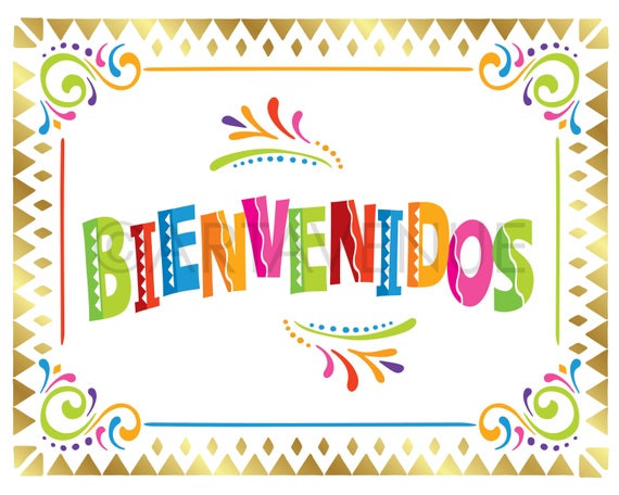 Fiesta Party Sign Printables | BIENVENIDOS Sign Downloads | Cinco de Mayo  Party Signs | Fiesta Party Signs FCB29