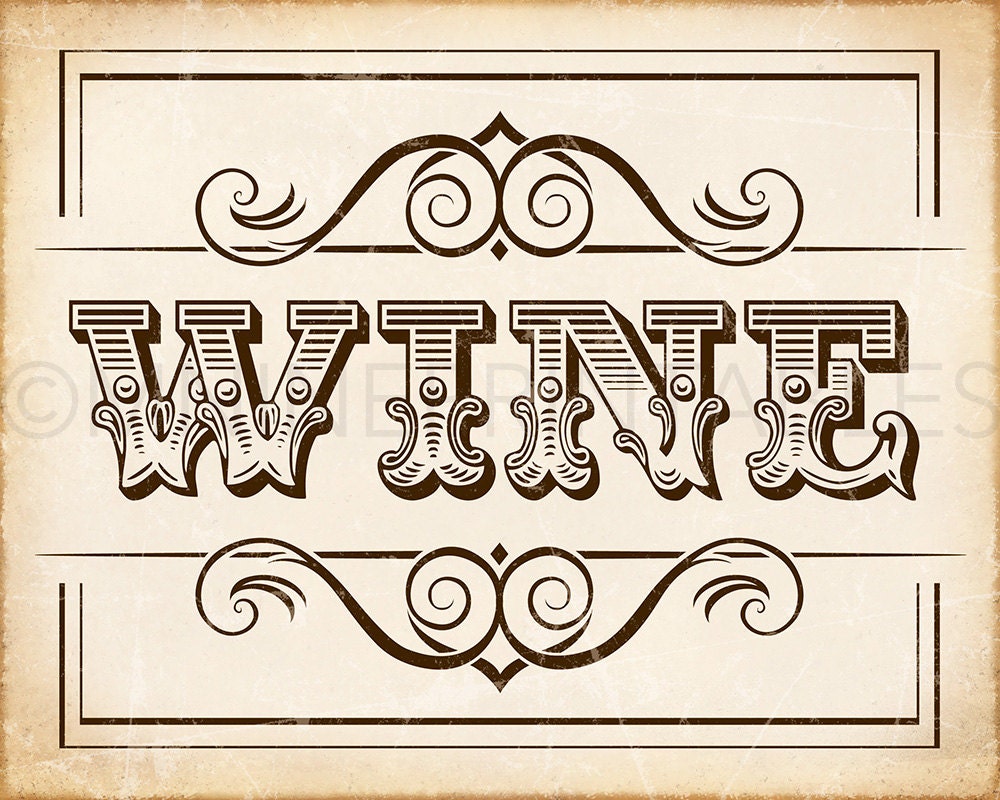 Rustic Printable Art wine Party Downloads | Etsy