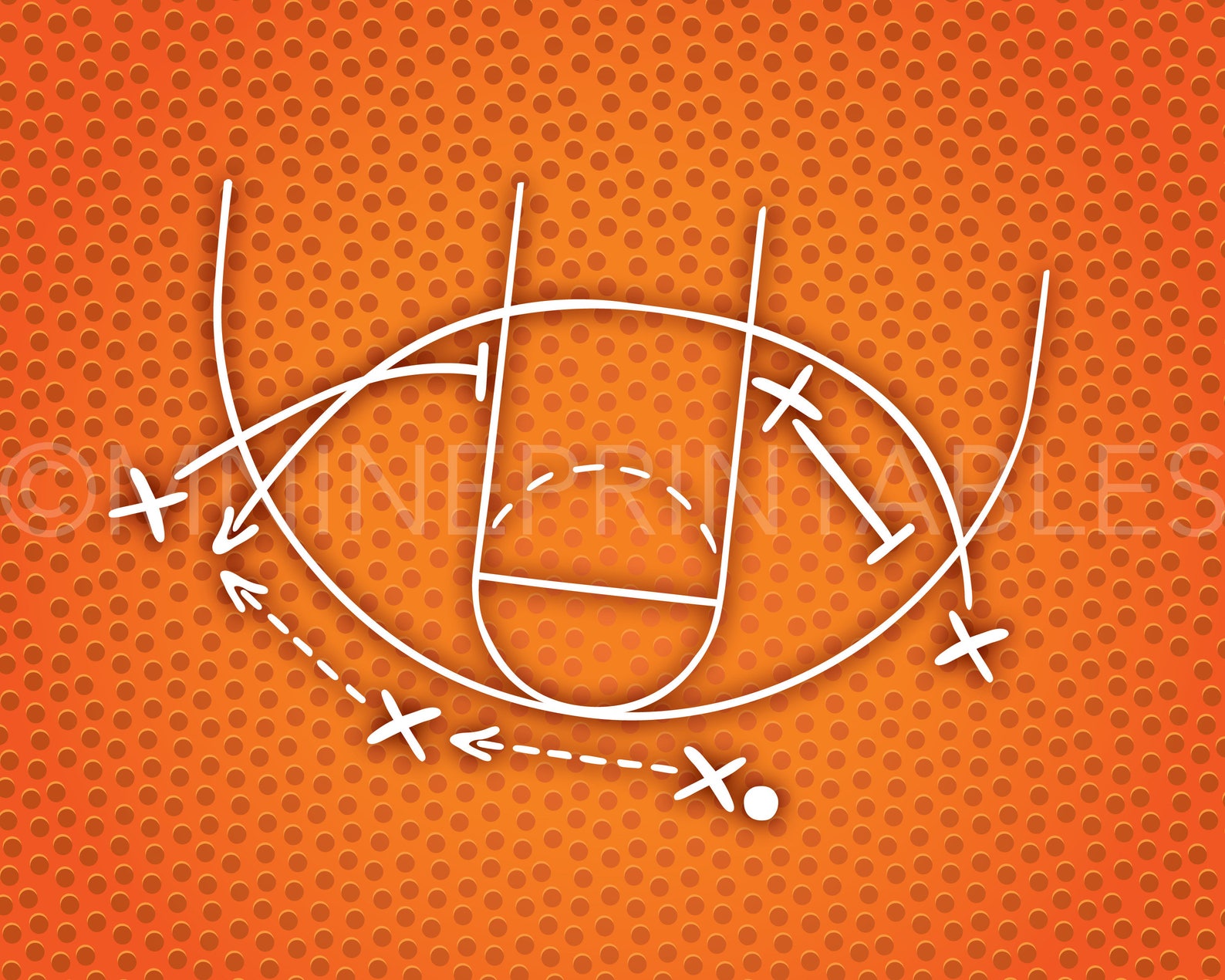 Basketball Wall Art Printables Basketball Playbook Printable - Etsy