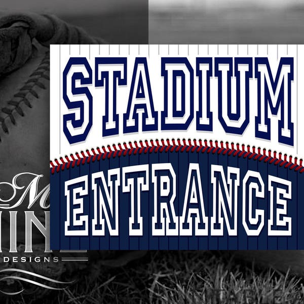 Baseball Party Sign Printables | STADIUM ENTRANCE Sign | Digital Downloads | Sports Printables | Baseball Party Printable Art BB18