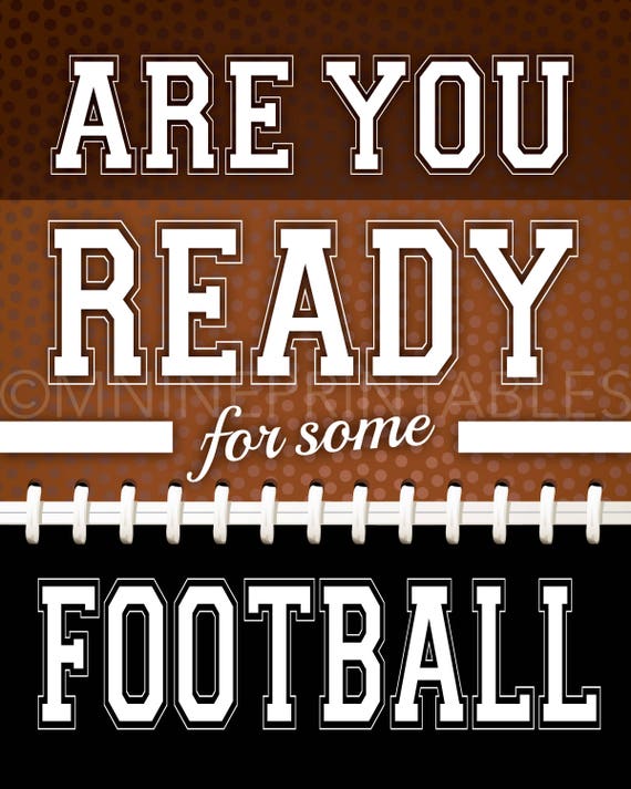 Football Signs For Players Printable
