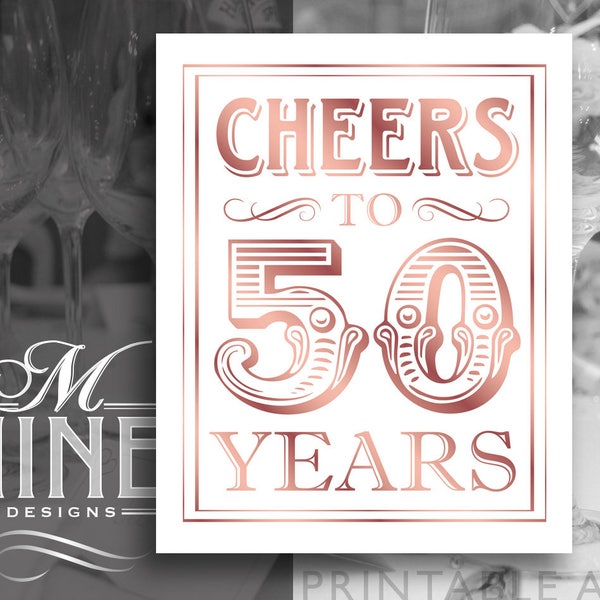 50th Anniversary Printable Art - Etsy