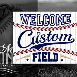 Baseball Party Sign Decoration, Custom Baseball Field Sign Printable Download, Personalized Baseball Theme Birthday Party Signs BB19