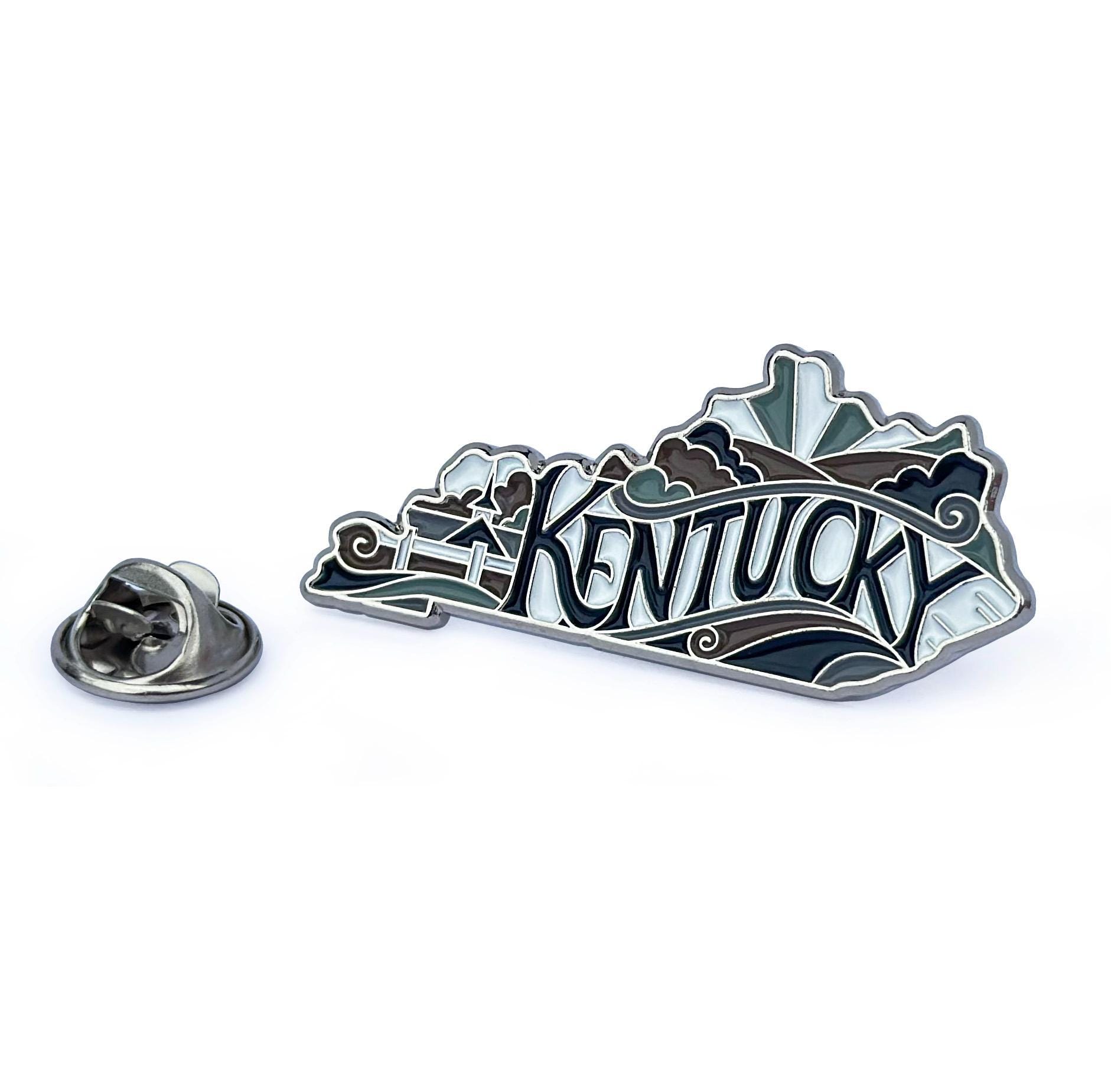 Kentucky Enamel Lapel Pin, State Shape Pin, Kentucky Gift for Travelers ...