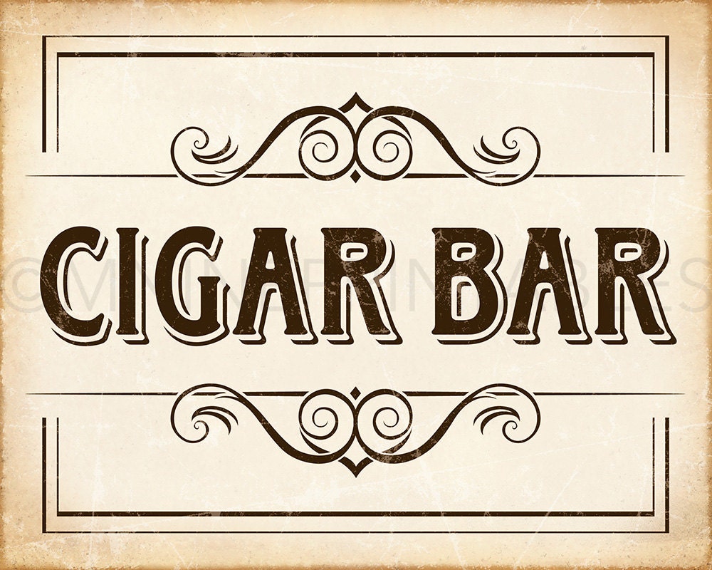 Rustic Cigar Party Printable Art cigar Bar Party | Etsy