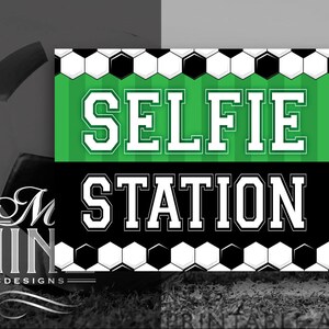 Fußball Party Zeichen Printables | SELFIE STATION | Digitale Downloads | Sport Printables | Fußball Photo Booth Schild | Druckbare Kunst SC41