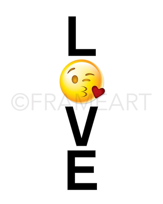 Picture Poster Emoticons Phone Art Love Heart Kiss Face Framed Emoji Print Picture Poster Emoticons Phone Art Love Heart Kiss Face Framed Emoji Print