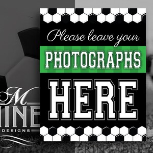 Fußball Party Zeichen Printables | FOTOS Schild | Fußball Geburtstagsparty | Digitale Downloads | Sport Printables SC45